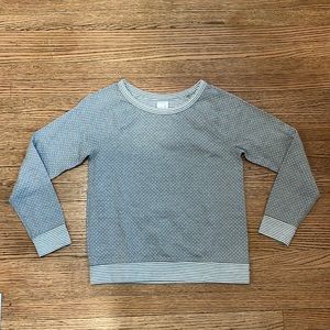 Banana Republic Factory: Reversible Grey Polka Dot/Striped Sweatshirt